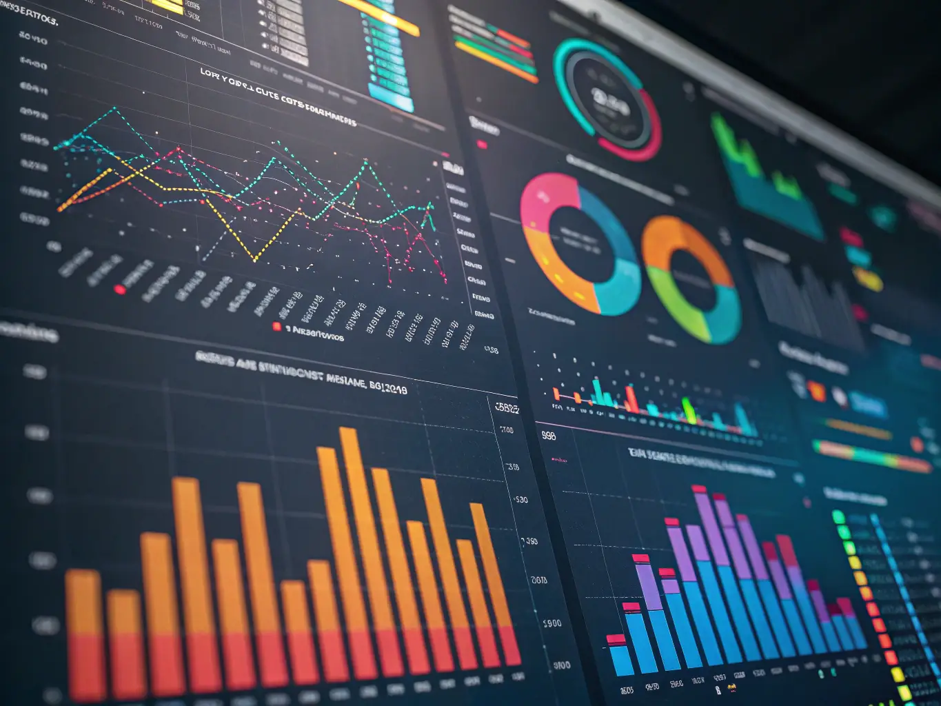 A visually appealing image representing data analytics and insights, with abstract charts and graphs overlaid on a network of interconnected nodes.